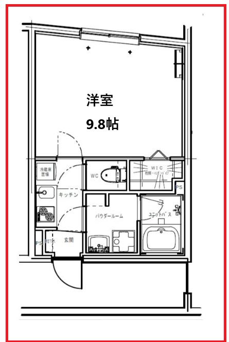 ジェノヴィア根津(1K/1階)の間取り写真