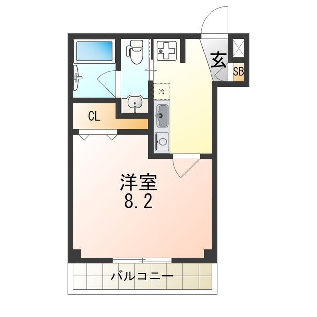 A-ONECOURTOWADA(1K/3階)の間取り写真