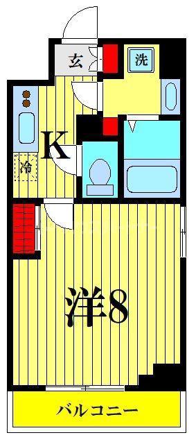 ルシェロ平井(1K/5階)の間取り写真