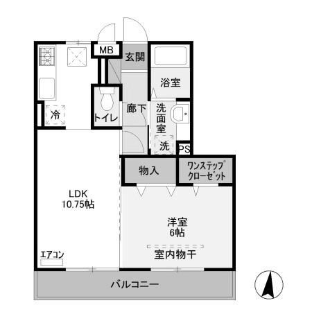 サンライフ藤家(1LDK/1階)の間取り写真