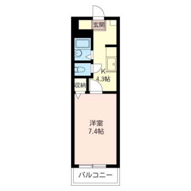 メゾンプリュースドゥ(1K/3階)の間取り写真