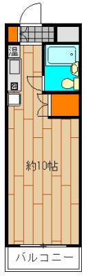 ベルヴュ日吉(ワンルーム/1階)の間取り写真