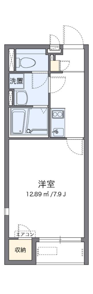 レオネクストアルバ(1K/2階)の間取り写真