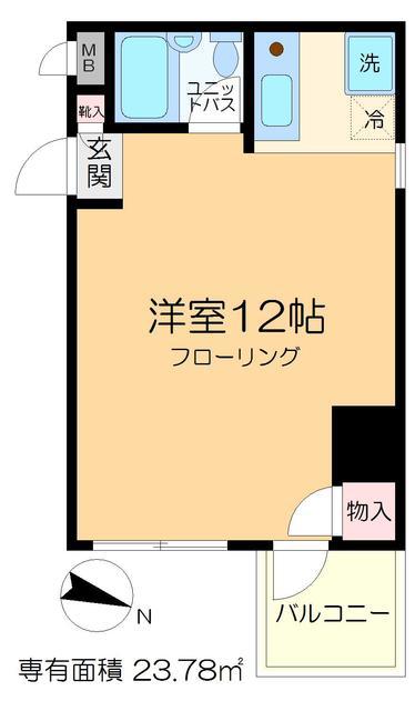 YSONE(ワンルーム/5階)の間取り写真