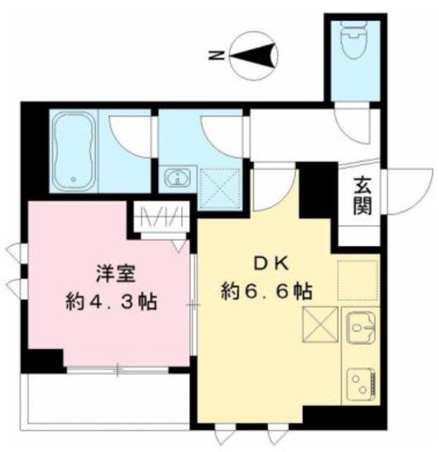 VORFAHREN代々木(1DK/1階)の間取り写真