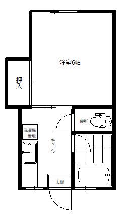 MACハイツ(1K/2階)の間取り写真