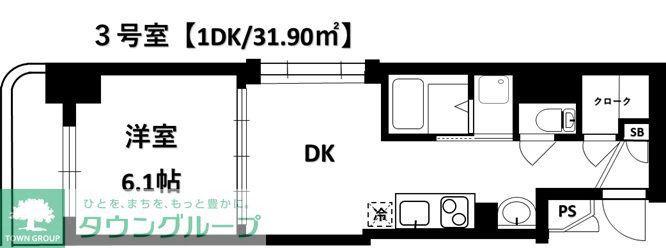 リーヴェルグランデ横浜中川(1DK/2階)の間取り写真