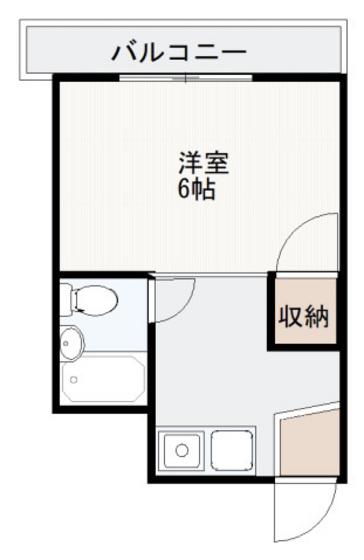 曙ビル(ワンルーム/4階)の間取り写真