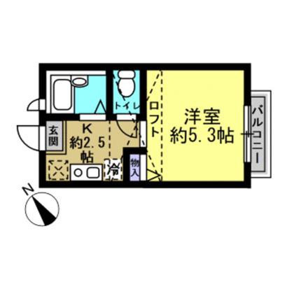グレイスメゾン横浜南(1K/1階)の間取り写真