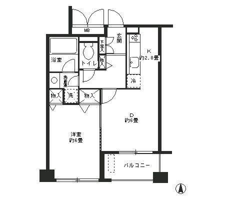 ボヌール尾久橋通(1LDK/3階)の間取り写真