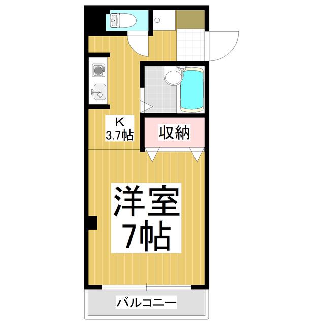 タウンコート(1K/1階)の間取り写真