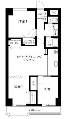 ハイムアゼリア(3LDK/2階)の間取り写真
