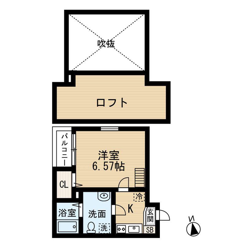 シュプリームメゾンA(ワンルーム/1階)の間取り写真