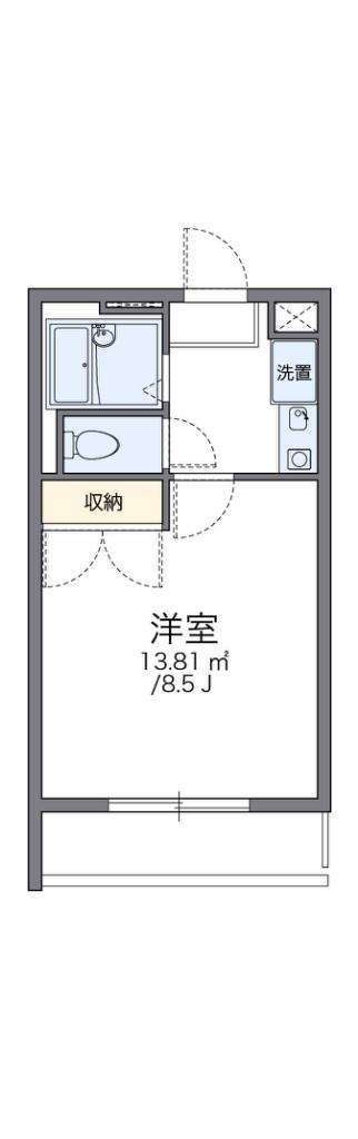 レオパレスHIRATAPARTII(1K/2階)の間取り写真