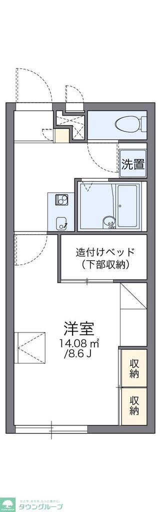 レオパレスサクシード(1K/2階)の間取り写真
