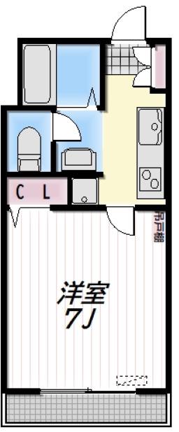 GRAND(1K/2階)の間取り写真