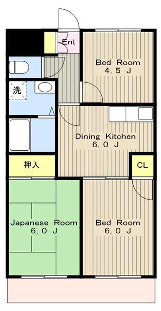 大川マンション(3DK/5階)の間取り写真