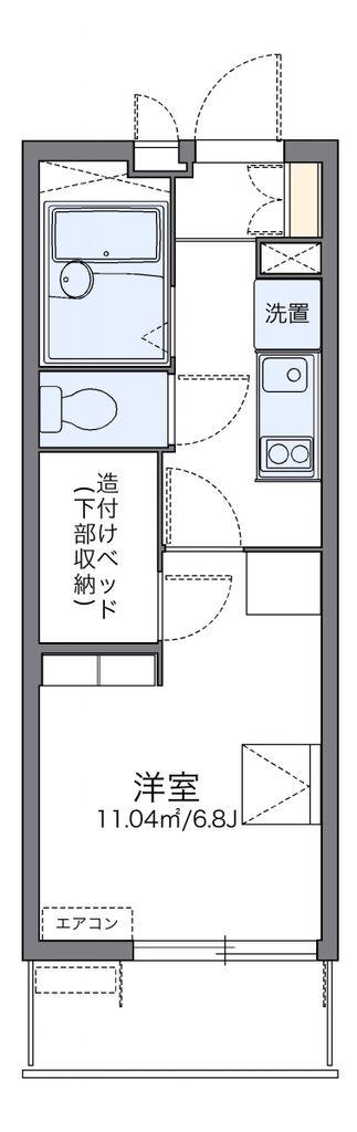 レオパレスマ メゾンC(1K/2階)の間取り写真