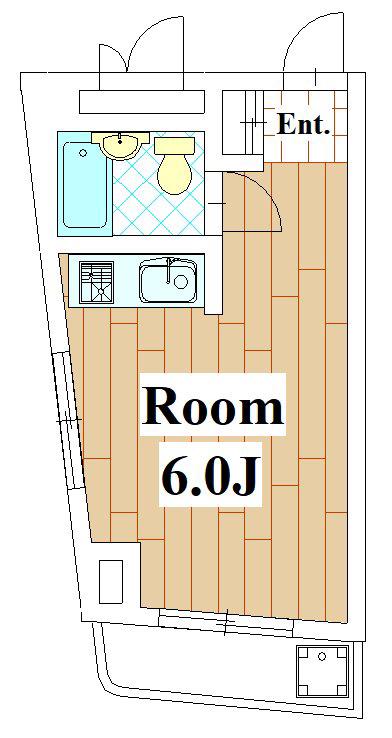 洗足池MISAKA PALACE(ワンルーム/3階)の間取り写真