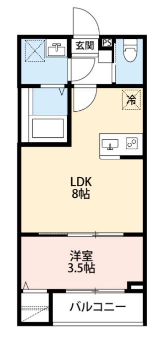 ROBOT HOME北戸田(1LDK/2階)の間取り写真