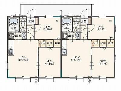 ウッディベル C棟(2LDK/1階)の間取り写真