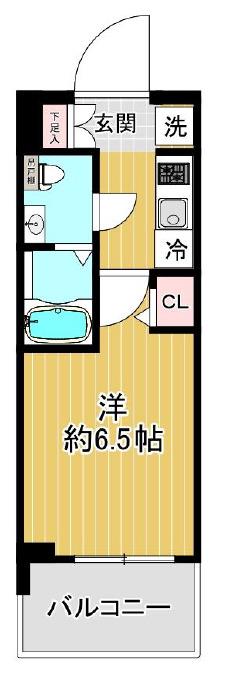 SHOKEN RESIDENCE亀有(1K/4階)の間取り写真