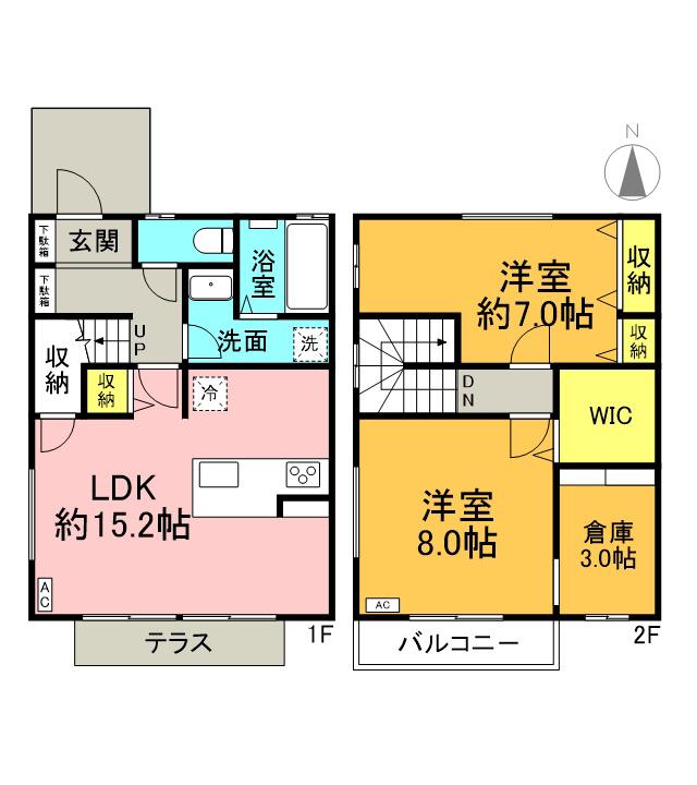 リヴェルテ(2SLDK/1階)の間取り写真