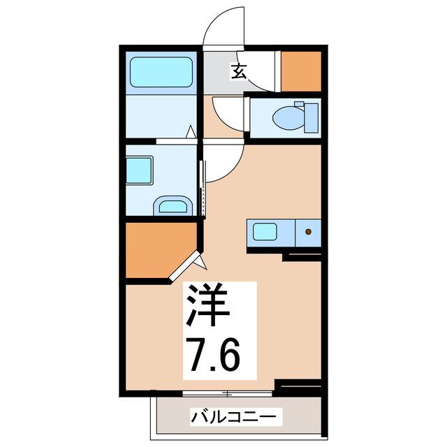 シャーメゾンMAPLE(ワンルーム/1階)の間取り写真