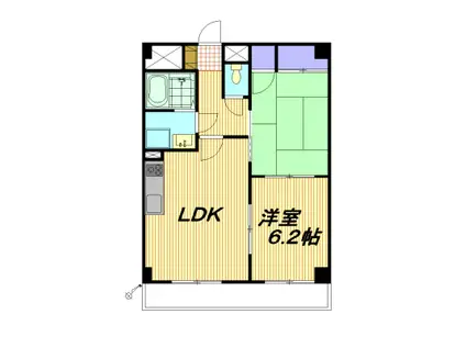 ヒルズ覚王山(2LDK/1階)の間取り写真