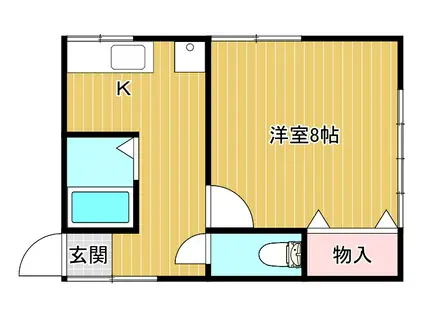 コーポ環(1K/1階)の間取り写真