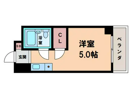 プレアール遠里小野II(ワンルーム/4階)の間取り写真