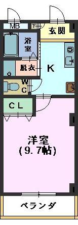 アヴァンセ(1K/1階)の間取り写真