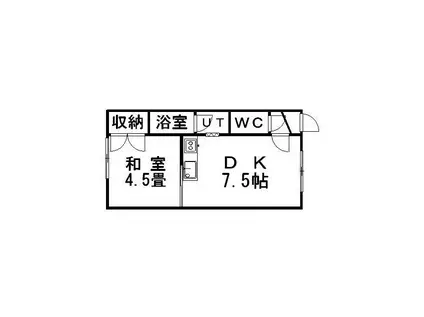 長沢マンション(1DK/2階)の間取り写真
