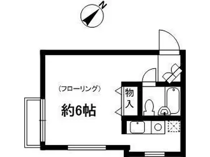 西舞子メゾン(ワンルーム/2階)の間取り写真