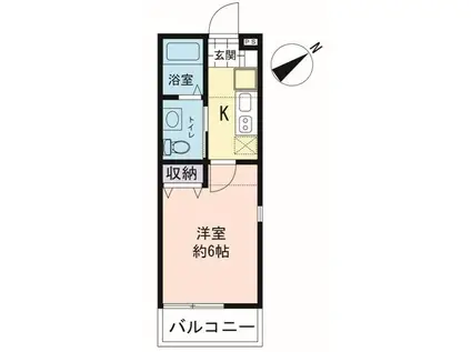 CHATEAU LIFE KIKUNAII(1K/2階)の間取り写真