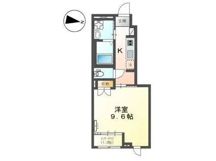 高知市朝倉横町アパート(1K/1階)の間取り写真