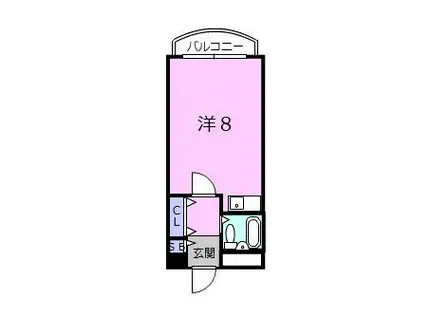 東大阪レジデンス(ワンルーム/3階)の間取り写真