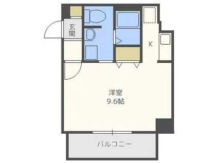 ダイドーメゾン大阪御堂筋(1K/6階)の間取り写真