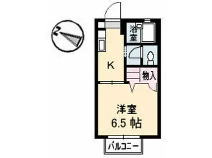 メゾンクレール(1K/2階)の間取り写真