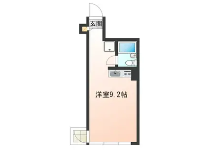 サンドエル(ワンルーム/4階)の間取り写真