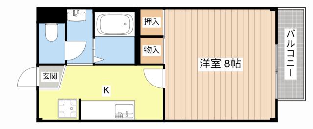 サンフレッシュ(1K/2階)の間取り写真
