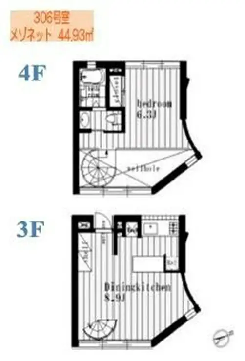 FLEG池尻 3階階 間取り