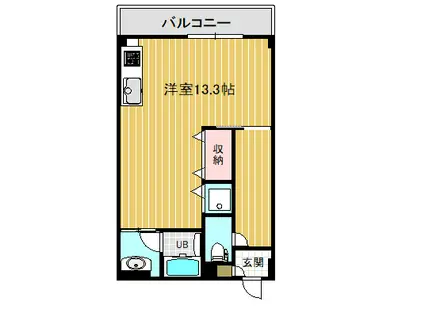 VIEW駒見ハイツ(ワンルーム/2階)の間取り写真