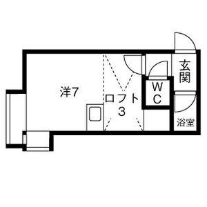 アムス倶楽部本郷通(1DK/2階)の間取り写真