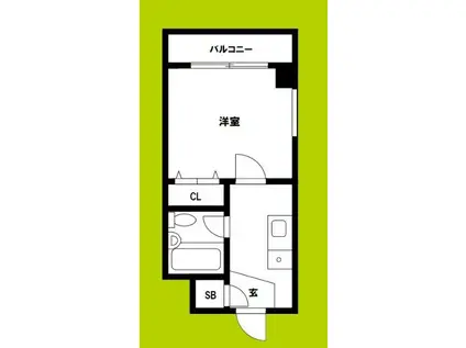 ホワイト東ビル(1K/2階)の間取り写真