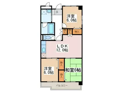 古舎TSUKAMA(3LDK/2階)の間取り写真