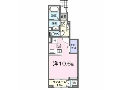 ファイアブルーム大森(ワンルーム/1階)の間取り写真