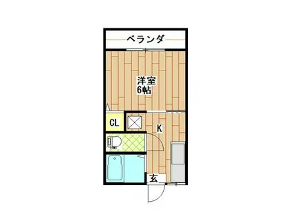 ステラコート大塚(1K/1階)の間取り写真