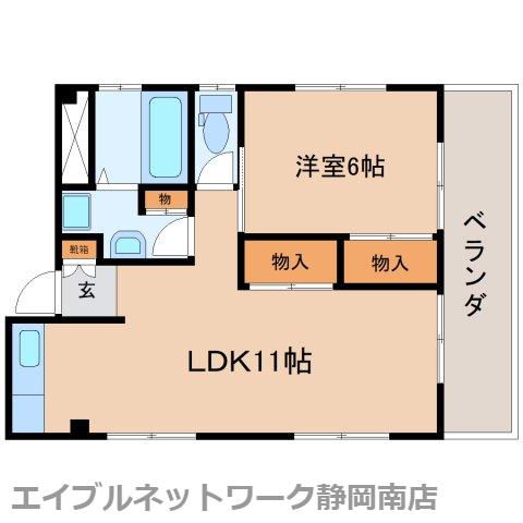 村上ハイツ(1LDK/2階)の間取り写真
