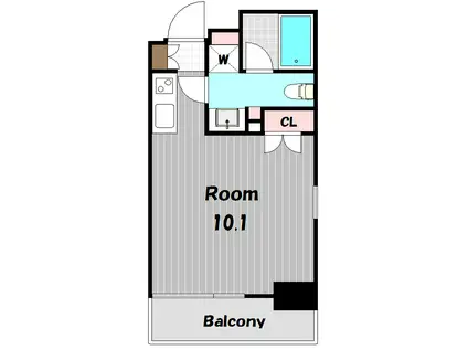 コスモリード川崎(ワンルーム/4階)の間取り写真